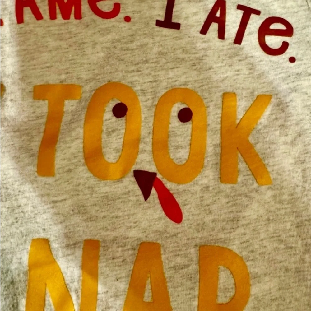 Carter's - Toddler Adorable Thanksgiving Gray Long Sleeve Tee Shirt, Size 4T